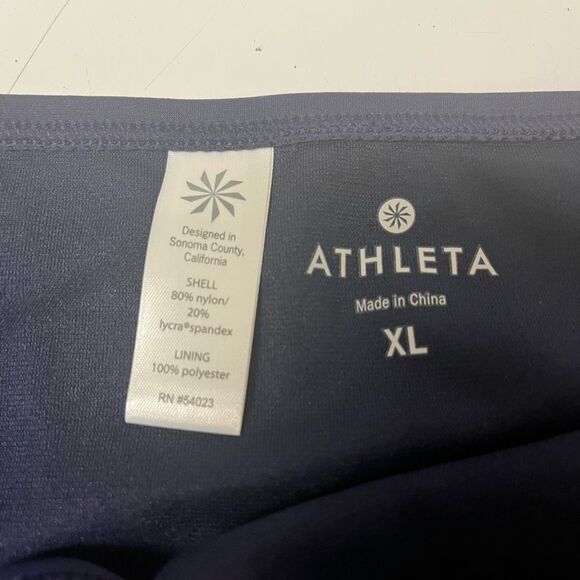 NWT Athleta Shirred Bikini Bottoms in Navy Blue SZ XL - Picture 3 of 4